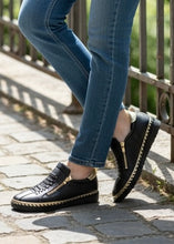 Load image into Gallery viewer, Heritage Zip Sneaker - Black/Gold