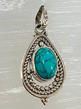 Load image into Gallery viewer, Turquoise Sterling Silver Pendant