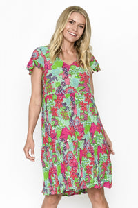 Kimberly Dress - Floral Collage