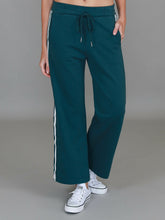 Load image into Gallery viewer, Robin | Women's Stripe Straight Leg Sweatpants – French Terry - Deep Teall