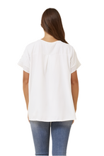 Load image into Gallery viewer, Soula  Leaf Print Top - Bianco