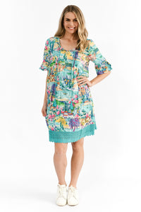 Hannah Boho Tunic - Turquoise