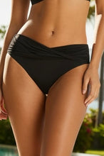 Load image into Gallery viewer, Twist Mid Bikini Pant - Black