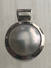 Load image into Gallery viewer, Small Sterling Silver Pendant - White Pearl