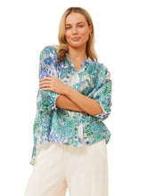 Load image into Gallery viewer, Belinda Shirt - Green Patchwork Print