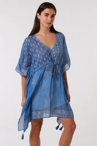 Embroided Kaftan - Blue