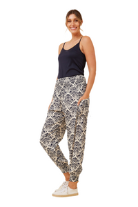 Abstract Print Harem Pants