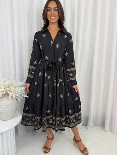 Amara Midi Dress - Black