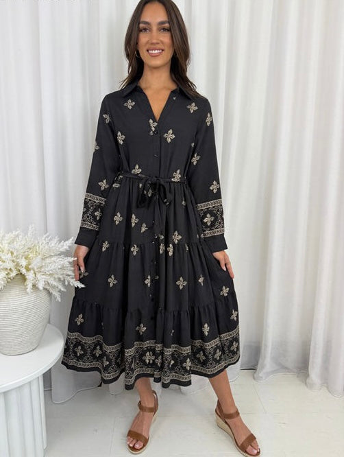 Amara Midi Dress - Black