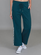 Load image into Gallery viewer, Robin | Women's Stripe Straight Leg Sweatpants – French Terry - Deep Teall