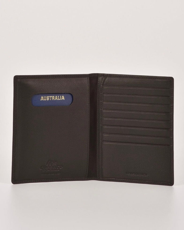 Davey Leather RFID Passport Card Holder