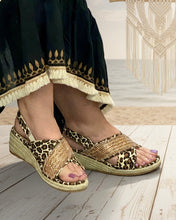 Load image into Gallery viewer, Kylie Wedge Sandals - Leopard