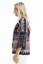 Load image into Gallery viewer, Shirred Yoke Top - Tapestry Navy