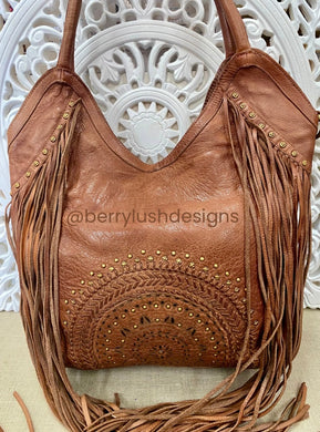 Wilder Tassel Tote - Oak