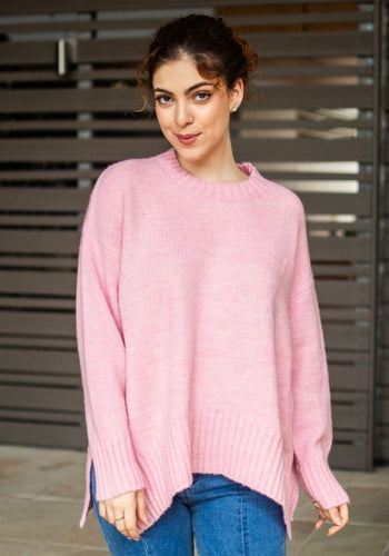 Side Split Jumper - Pink