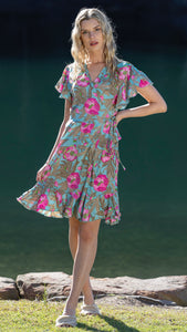 Peonie Short Wrap Dress