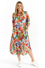 Load image into Gallery viewer, Sofia Shirt Dress - Toucan Jungle Blue