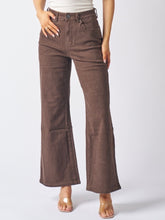 Load image into Gallery viewer, Wide Leg Denim Jeans - Chocolate