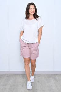 Linen Shorts - Pink