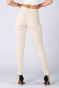 Skinny Stretch Jeans - cream