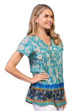 Load image into Gallery viewer, Kayla Cotton Blouse - Paisley