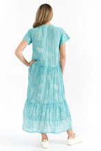 Load image into Gallery viewer, Zola V Neck Maxi Dress - Coral Border Jade