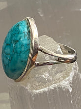 Load image into Gallery viewer, Turquoise Marquise Sterling Silver Ring