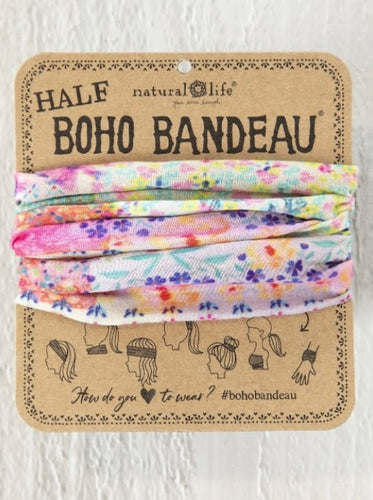 Boho Bandeau Half - Pink Water Clear Patchwork