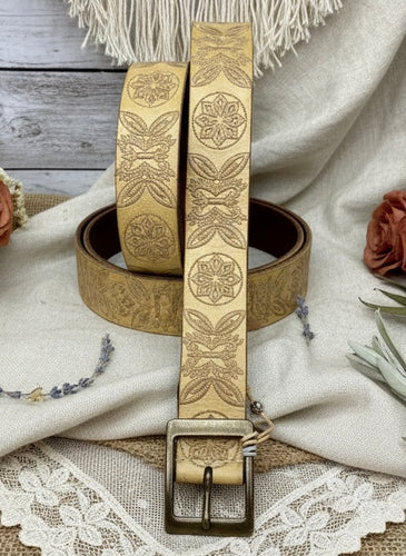Emmy Embroidered Belt - Cream