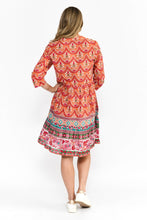 Load image into Gallery viewer, Vivian V Neck Shirt Dress - Gujrat Border