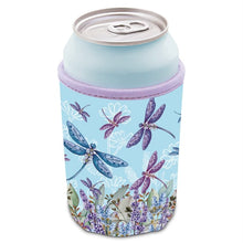 Load image into Gallery viewer, Can Stubby Cooler - Lavender Dragonflies