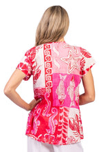Load image into Gallery viewer, Kayla Cotton Blouse - MonoSea Red