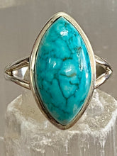 Load image into Gallery viewer, Turquoise Marquise Sterling Silver Ring