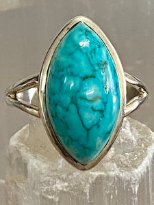 Turquoise Marquise Sterling Silver Ring