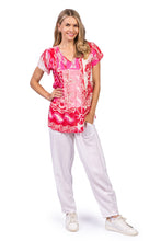 Load image into Gallery viewer, Kayla Cotton Blouse - MonoSea Red