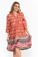 Load image into Gallery viewer, Vivian V Neck Shirt Dress - Gujrat Border