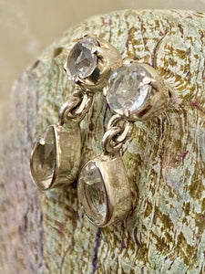 	Handmade sterling silver clear quartz earrings – Merchant of Venus Jewellery