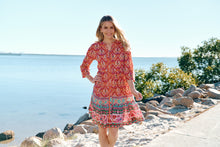 Load image into Gallery viewer, Vivian V Neck Shirt Dress - Gujrat Border