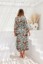 Load image into Gallery viewer, Belle Maxi Dress - Sky Blue &amp; Chocolate