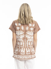 Load image into Gallery viewer, Kayla Cotton Blouse - Tribal Border Mocha