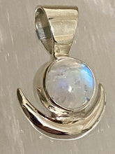 Load image into Gallery viewer, Moonstone New Moon necklace symbolising feminine energy and new beginnings.
