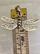 Load image into Gallery viewer, Nature-inspired handcrafted silver dragonfly pendant symbolising transformation and freedom.”