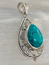 Load image into Gallery viewer, Turquoise Sterling Silver Pendant