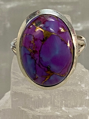 Purple Mohave Oval Sterling Silver Ring