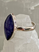 Load image into Gallery viewer, Indian Sapphire Marquise Sterling Silver Ring