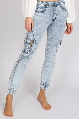 Stretch Denim Joggers