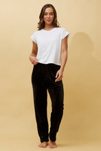 Load image into Gallery viewer, Black Print Plush Pyjama Pants