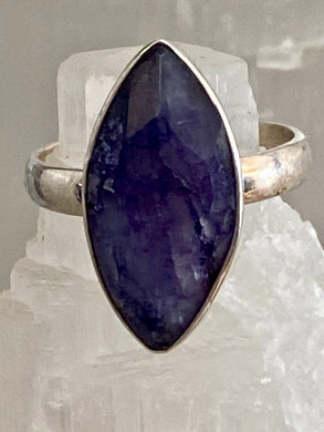 Indian Sapphire Marquise Sterling Silver Ring