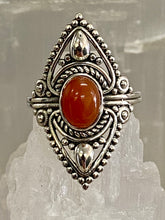 Load image into Gallery viewer, Bamboo Coral Filigree Oval Sterling Silver Ring