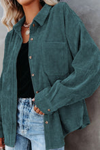 Load image into Gallery viewer, Teal Corduroy Overshirt